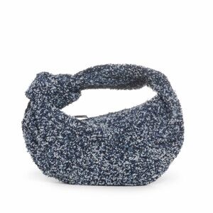 Bottega Veneta Mini Jodie boucle denim top-handle bag.